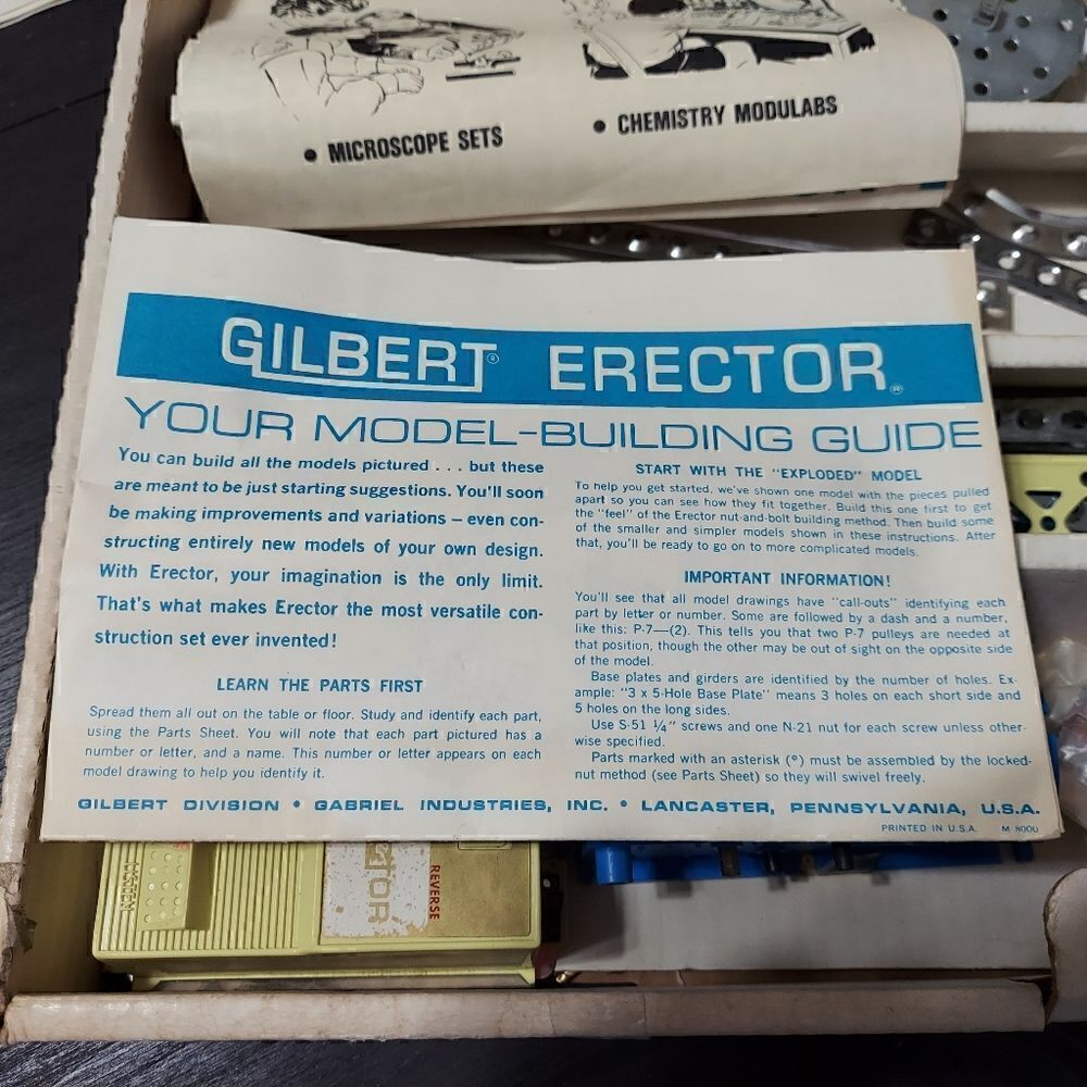 Vintage Remote Control Erector Set RC VTG Gilbert Powerline Antique - Picture 7 of 9